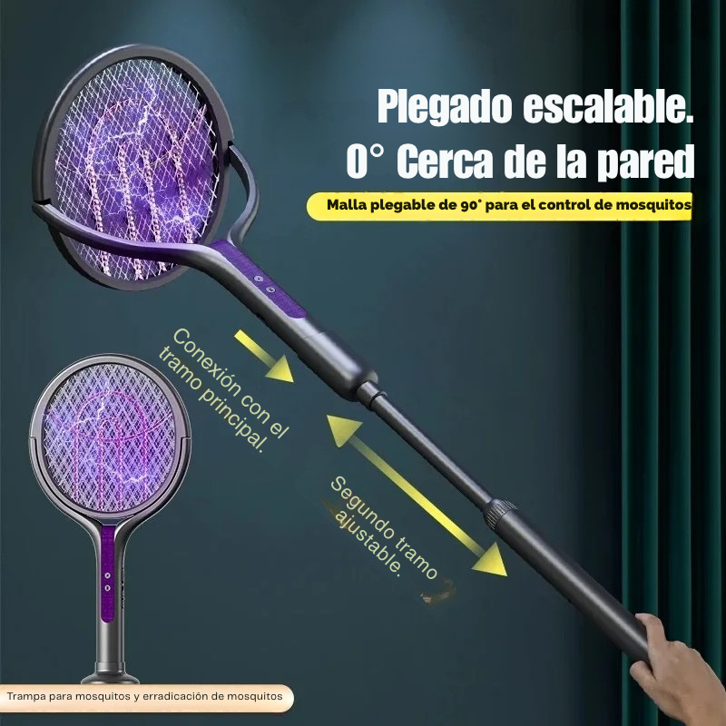 Raqueta Mata-Mosquitos Inteligente-Control total contra los insectos